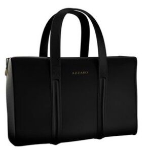 Azzaro Men's Black Leather Tote Bag